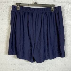 Island Escape Plus Size Swim Shorts Navy 24W